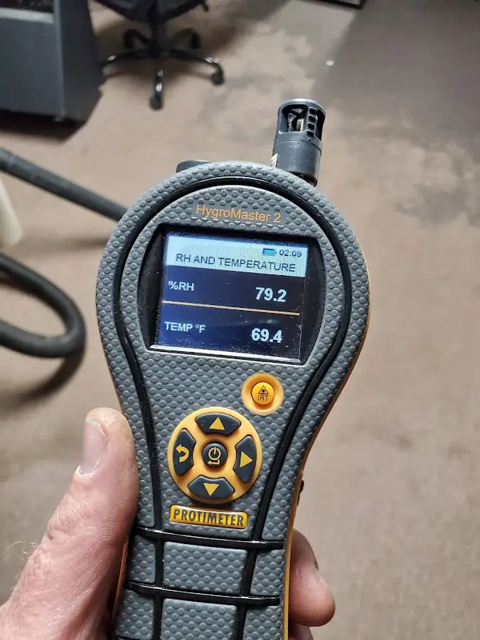 Moisture meter humidity assessment for Fire & Smoke Damage Restoration in Katy
